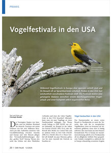 VOGELFESTIVALS IN DEN USA