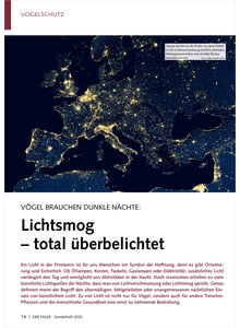 VGEL BRAUCHEN DUNKLE NCHTE LICHTSMOG TOTAL BERBELICHTET