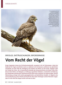 ERFOLGE, ENTTUSCHUNGEN, ERFOR DERNISSE VOM RECHT DER VGEL