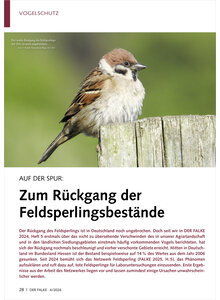 AUF DER SPUR ZUM R�CKGANG DER FELDSPERLINGSBEST�NDE