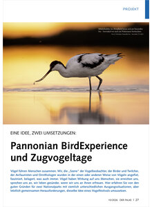 EINE IDEE, ZWEI UMSETZUNGEN PANONNIAN BIRDEXPERIENCE UND ZUGVOGELTAGE