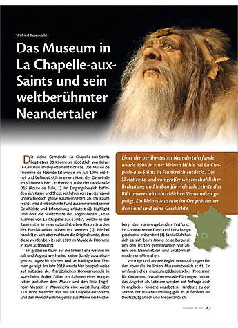 DAS MUSEUM IN LA CHAPELLE-AUX- SAINTS UND SEIN WELTBERHMTER NEANDERTALER