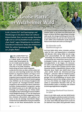 DIE GROSSE PLATTE IM WELZHEIMER WALD