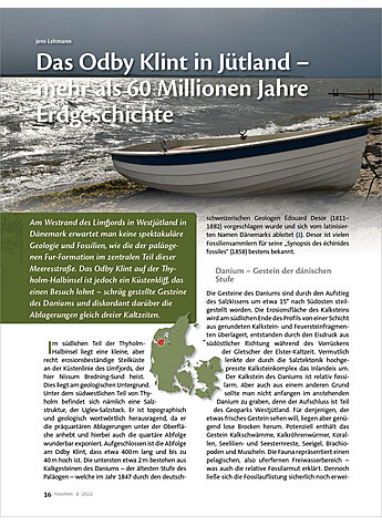 DAS ODBY KLINT IN JTLAND - MEHR ALS 60 MILLIONEN JAHRE ERDGESCHICHTE