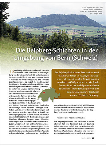 DIE BELPBERG-SCHICHTEN IN DER UMGEBUNG VON BERN (SCHWEIZ)