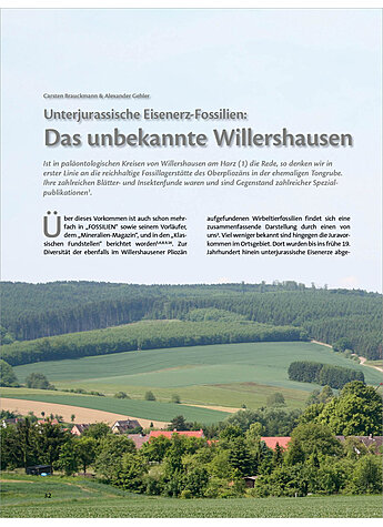 UNTERJURASSISCHE EISENERZ- FOSSILIEN: DAS UNBEKANNTE WILLERSHAUSEN