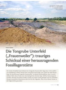 DIE TONGRUBE UNTERFELD: TRAU- RIGES SCHICKSAL EINER HERAUS- RAG. FOSSILLAGERST�TTE