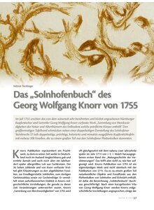 DAS SOLNHOFENBUCH DES GEORG WOLFGANG KNORR VON 1955