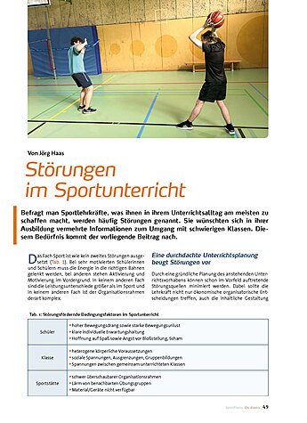 STRUNGEN IM SPORTUNTERRICHT
