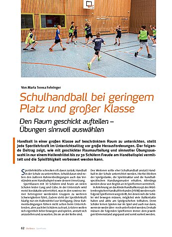 SCHULHANDBALL BEI GERINGEM PLATZ UND GROSSER KLASSE RAUM GESCHICKT AUFTEILEN