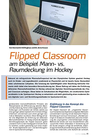 FLIPPED CLASSROOM AM BEISPIEL MANN- VS. RAUMDECKUNG IM HOCKEY