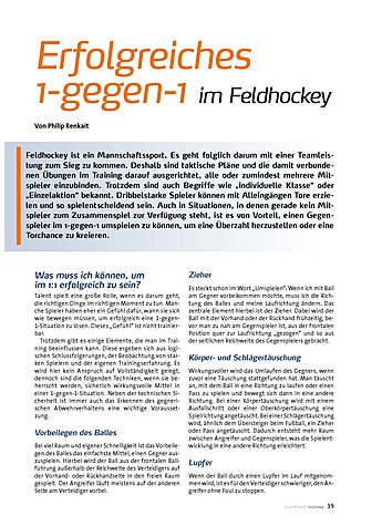 ERFOLGREICHES 1-GEGEN-1 IM FELDHOCKEY