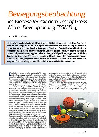 BEWEGUNGSBEOBACHTUNG IM KINDESALTER MIT DEM TEST OF GROSS MOTOR DEVELOPMENT 3