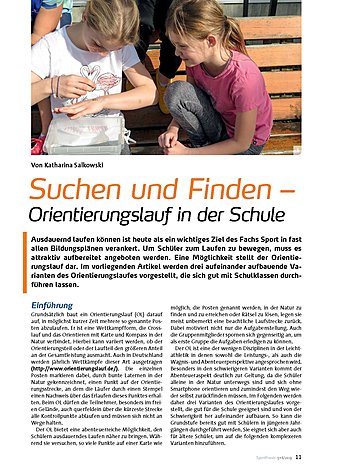 SUCHEN UND FINDEN ORIENTIERUNGSLAUF IN DER SCHULE