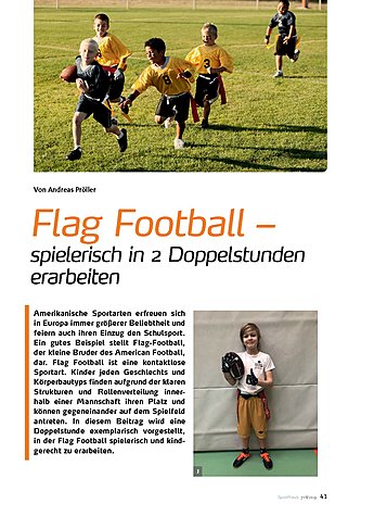 FLAG FOOTBALL SPIELERISCH IN 2 DOPPELSTUNDEN ERARBEITEN