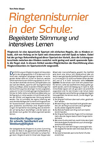 RINGTENNISTURNIER IN DER SCHULE