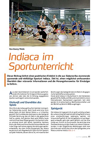 INDIACA IM SPORTUNTERRICHT