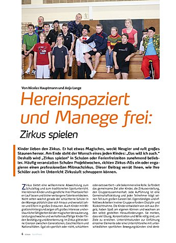 HEREINSPAZIERT UND MANEGE FREI ZIRKUS SPIELEN