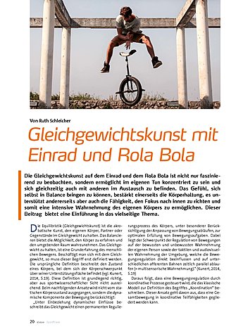 GLEICHGEWICHTSKUNST MIT EINRAD UND ROLA BOLA