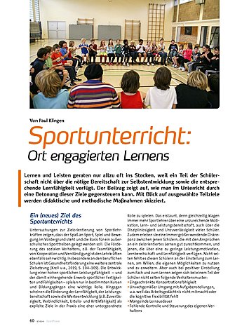 SPORTUNTERRICHT: ORT ENGAGIERTEN LERNENS