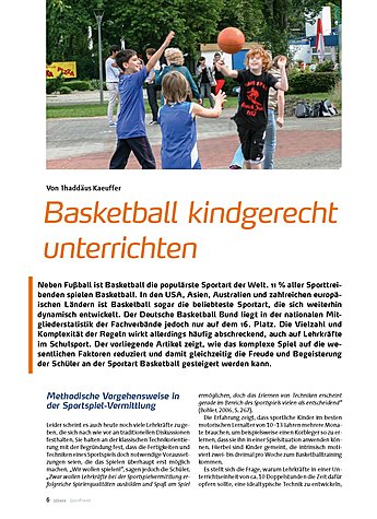 BASKETBALL KINDGERECHT UNTERRICHTEN