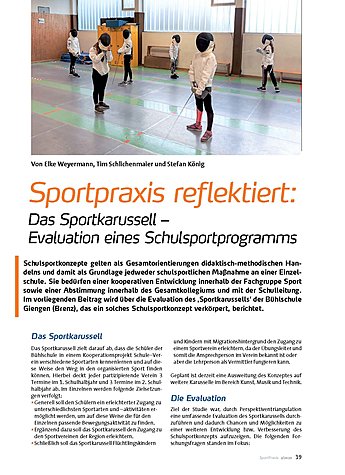 SPORTPRAXIS REFLEKTIERT: DAS SPORTKARUSSELL