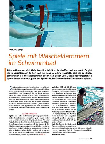 SPIELE MIT WSCHEKLAMMERN IM SCHWIMMBAD