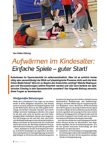 AUFWRMEN IM KINDESALTER EINFACHE SPIELE - GUTER START!