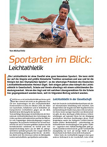 SPORTARTEN IM BLICK LEICHTATHLETIK