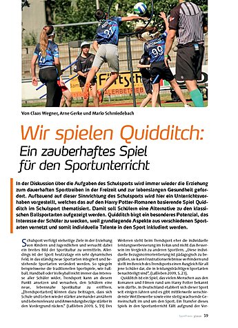 WIR SPIELEN QUIDDITCH: EIN ZAUBERHAFTES SPIEL FR DEN SPORTUNTERRICHT