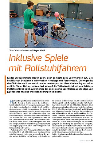 INKLUSIVE SPIELE MIT ROLLSTUHLFAHRERN