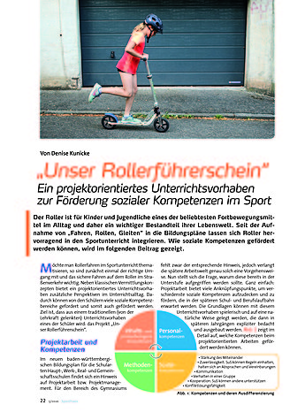 UNSER ROLLERFHRERSCHEIN EIN PROJEKTORIENTIERTES UNTER- RICHTSVORHABEN ZUR FRDERUNG