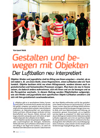 GESTALTEN UND BEWEGEN MIT OBJEKTEN LUFTABLLON NEU INTERPRETIERT