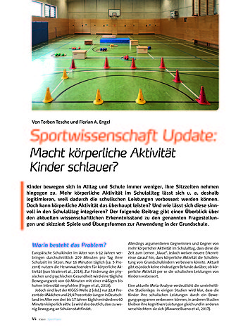 SPORTWISSENSCHAFT UPDATE MACHT KRPERLICHE AKTIVITT KINDER SCHLAUER