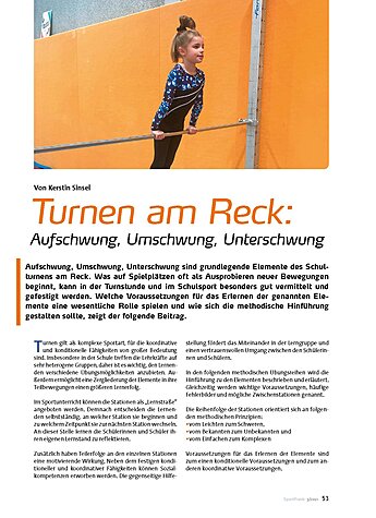 TURNEN AM RECK: AUFSCHWUNG, UMSCHWUNG, UNTERSCHWUNG