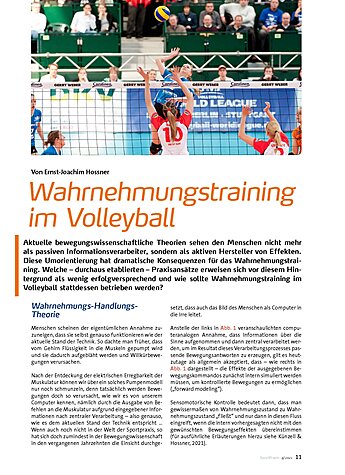 WAHRNEHMUNGSTRAINING IM VOLLEYBALL