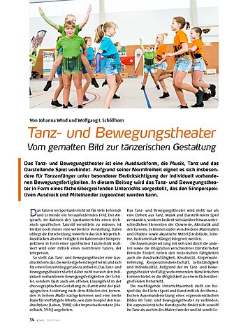 TANZ- UND BEWEGUNGSTHEATER VOM GEMALTEN BILD ZUR TNZERISCHEN GESTALTUNG