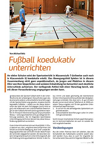 FUSSBALL KOEDUKATIV UNTERRICHTEN