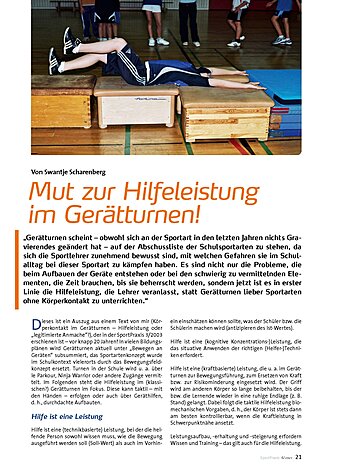 MUT ZUR HILFELEISTUNG IM GERTTURNEN!