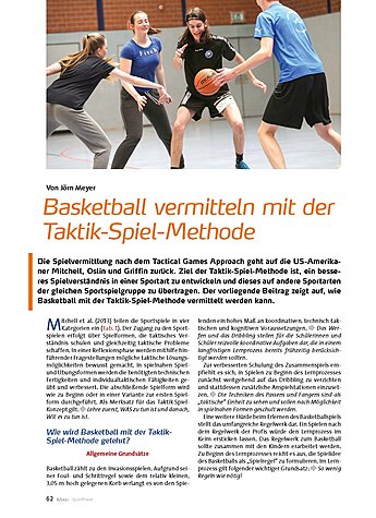 BASKETBALL VERMITTELN MIT DER TAKTIK-SPIEL-METHODE