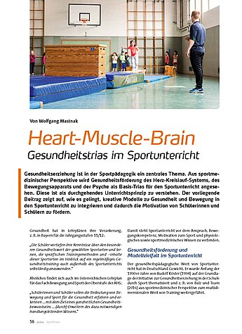 HEART-MUSCLE-BRAIN GESUNDHEITSTRIAS IM SPORT- UNTERRICHT