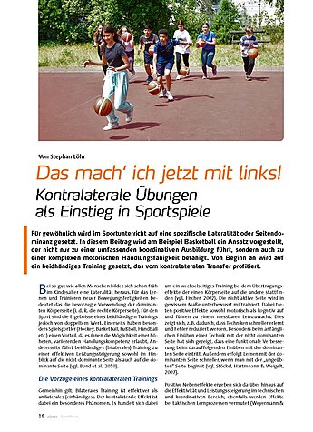 DAS MACH ICH JETZT MIT LINKS! KONTRALATERALE BUNGEN ALS EINSTIEG IN SPORTSPIELE