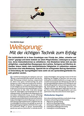 WEITSPRUNG MIT DER RICHTIGEN TECHNIK ZUM ERFOLG