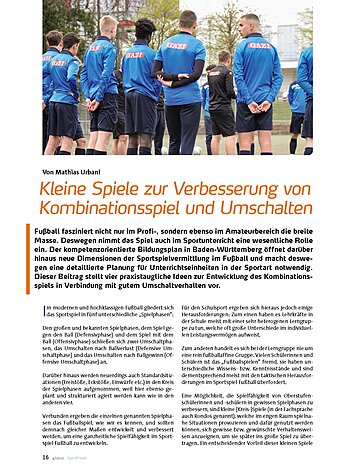 KLEINE SPIELE ZUR VERBESSERUNG VON KOMBINATIONSSPIEL UND UMSCHALTEN