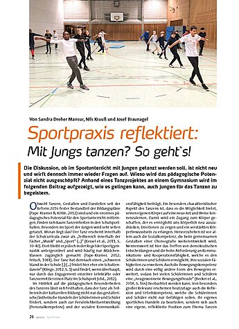 SPORTPRAXIS REFLEKTIERT: MIT JUNGS TANZEN? SO GEHTS!