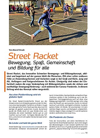 STREET RACKET BEWEGUNG, SPA, GEMEINSCHAFT UND BILDUNG FR ALLE