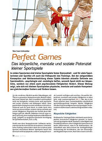 PERFECT GAMES DAS KRPERL., MENTALE, SOZIALE POTENZIAL KLEINER SPORTSPIELE