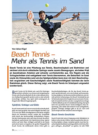 BEACH TENNIS - MEHR ALS TENNIS IM SAND