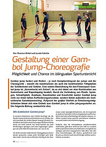 GESTALTUNG EINER GAMBOL JUMP-CHOREOGRAFIE MGLICHKEIT UND CHANCE