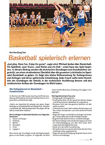 BASKETBALL SPIELERISCH ERLERNEN